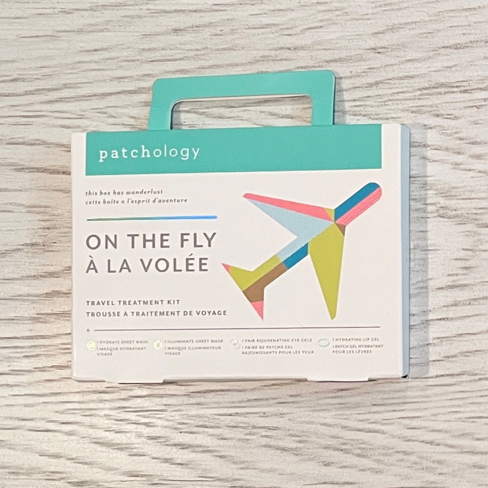 Patchology “On The Fly” Facial Kit (4-Piece Kit) - Face Masks, Eye Gels, Lip Gel